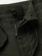 RICHARD JAMES - Linen Drawstring Trousers - Green