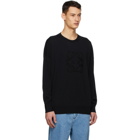 Loewe Black Cashmere Anagram Stitch Sweater