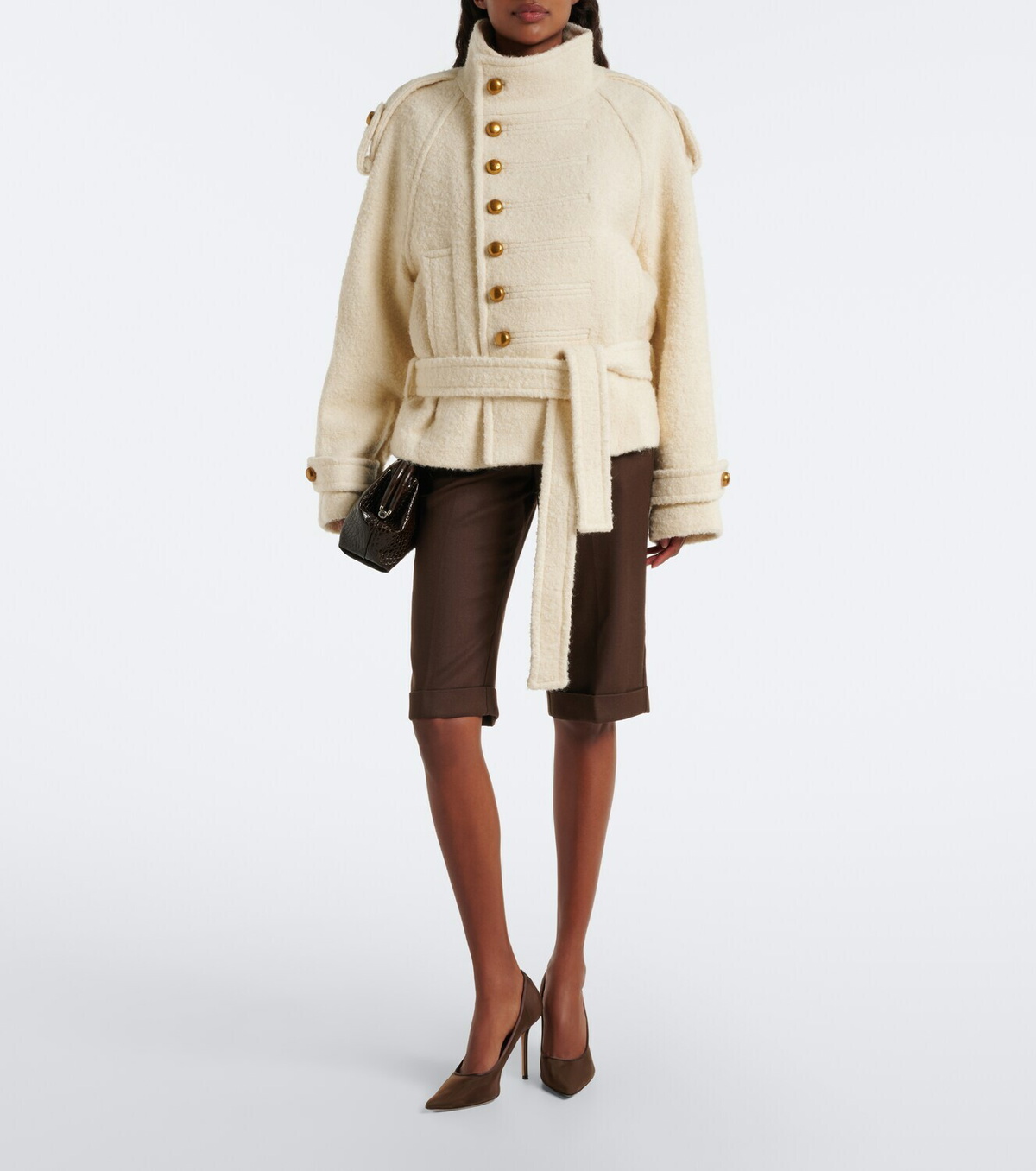 Xu Zhi Belted wool and alpaca-blend jacket