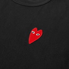 Comme des Garçons Play Men's Large Heart T-Shirt in Black