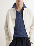 SEASE - Lasca Virgin Wool Polo Sweater - Blue