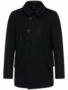 TOM FORD Japanese Melton Wool Blend Peacoat