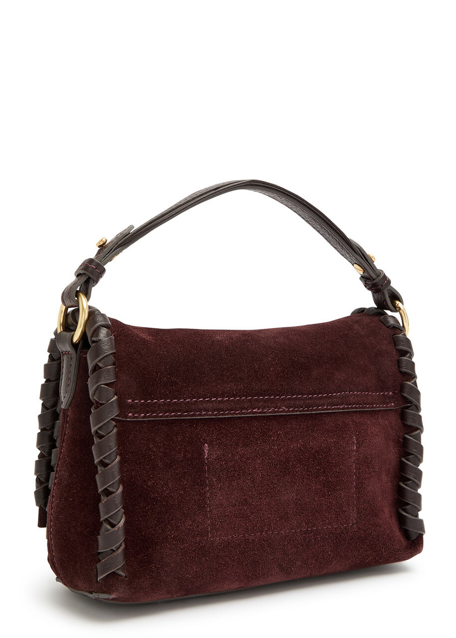 Anya Hindmarch Mortimer Leather and Suede Cross-body bag - Burgundy - One Size