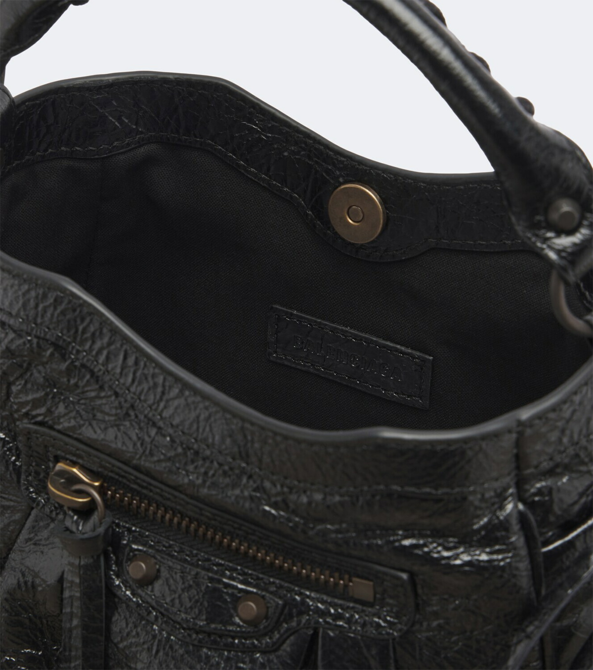 Balenciaga Le City Nano leather top-handle bag