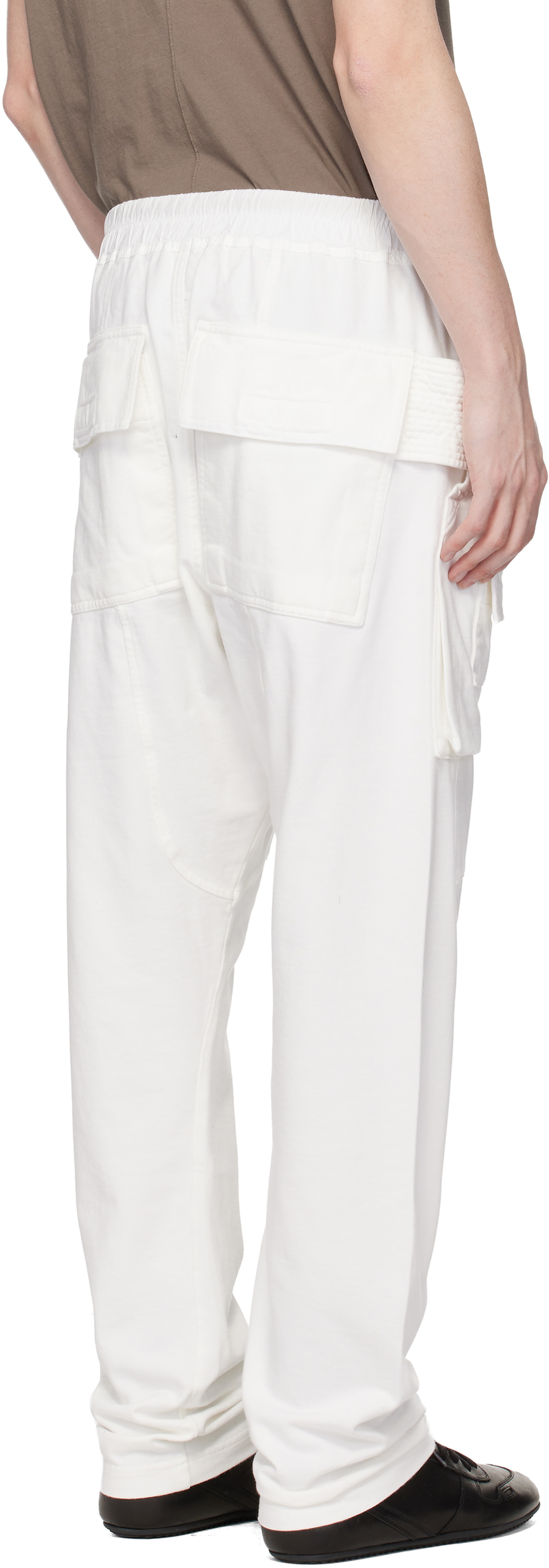 Rick Owens DRKSHDW Off-White Temple Creatch Drawstring Cargo Pants