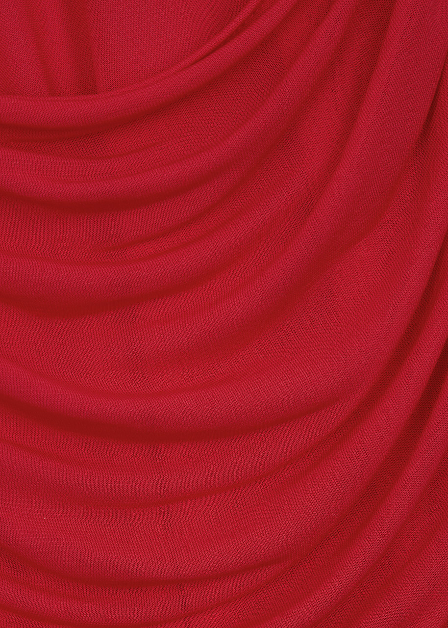 GAUGE81 Moni One-shoulder Tulle Maxi Dress Red
