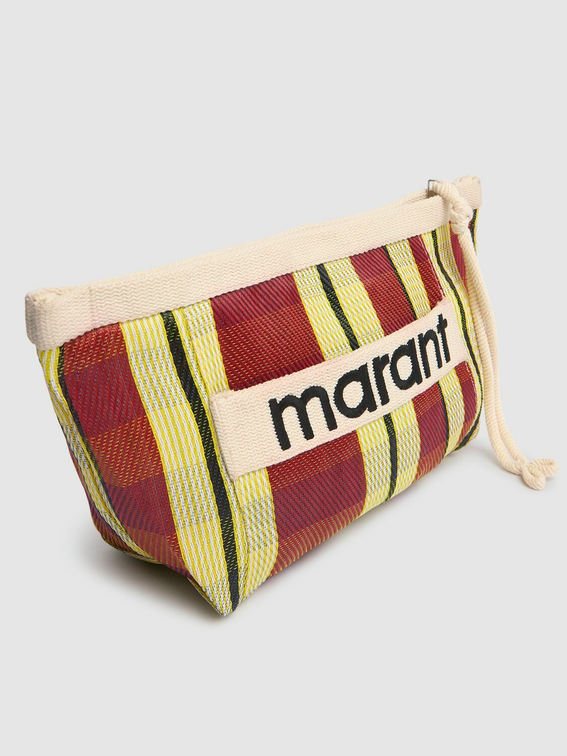 クラッチバッグ Powden Ge Clutch - Isabel Marant - Nylon - Black POWDEN CLUTCH BAG Woman black-white | ISABEL MARANT Official