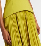 Solace London Britt pleated maxi dress