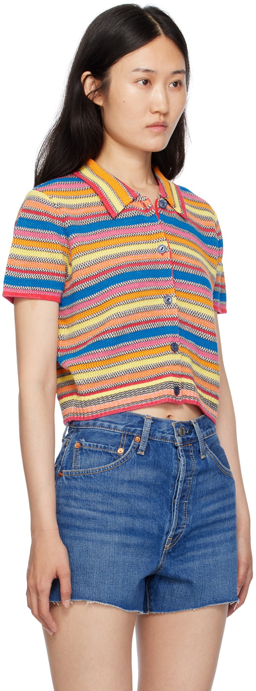 Re/Done Multicolor Striped Cardigan
