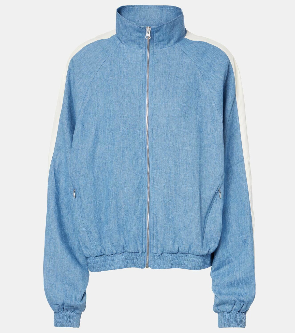 The Upside Oracle Elias hemp and cotton chambray track jacket