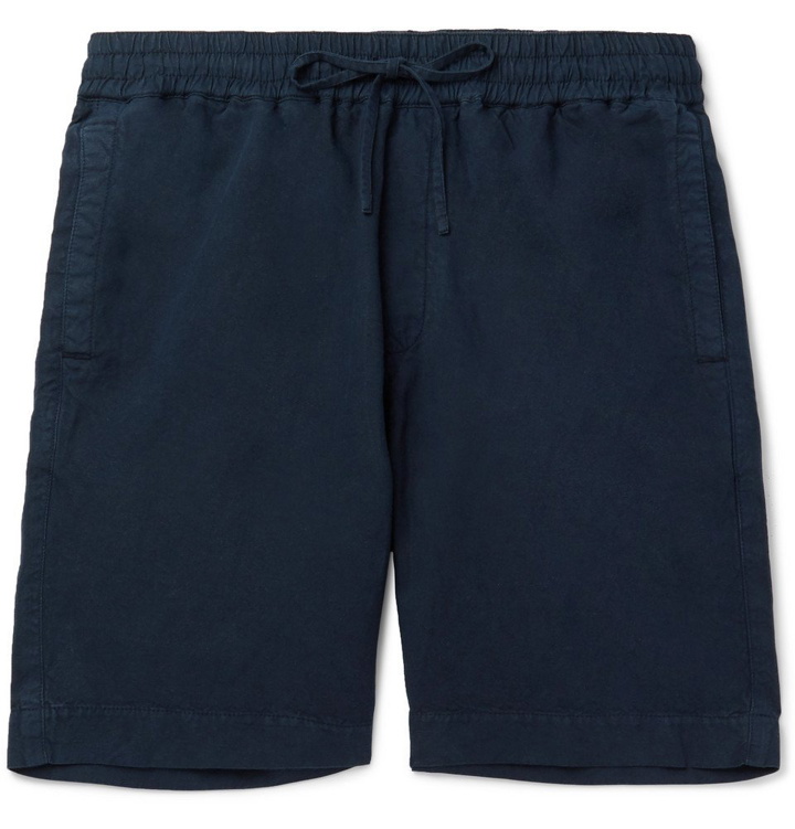Photo: YMC - Cotton and Linen-Blend Drawstring Shorts - Navy