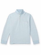 LOEWE - Logo-Embroidered Cotton-Jersey Sweatshirt - Blue