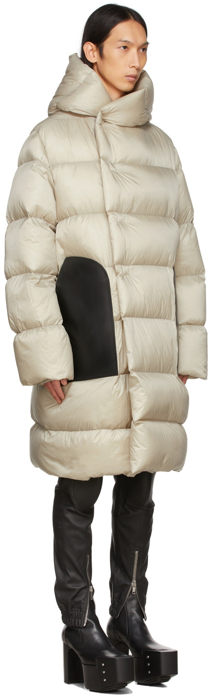 Rick Owens Beige LS Liner Down Jacket Rick Owens