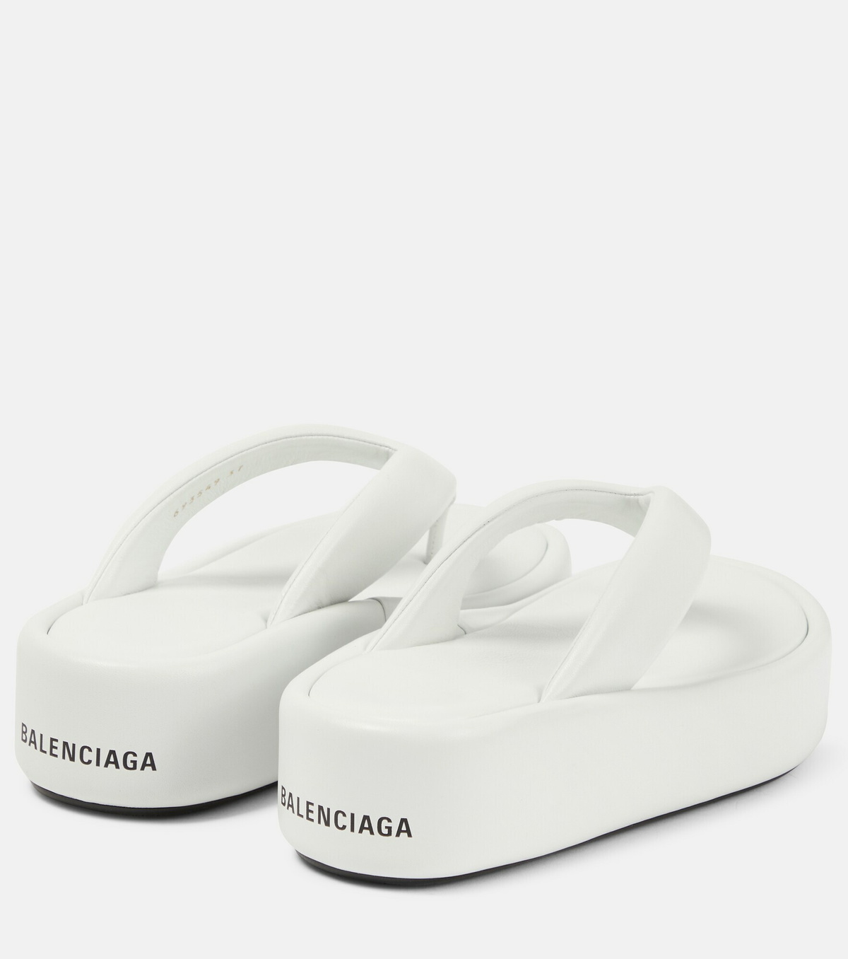 Balenciaga - Leather platform thong sandals Balenciaga