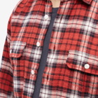 Drake's Men's Work Shirt in Red Check