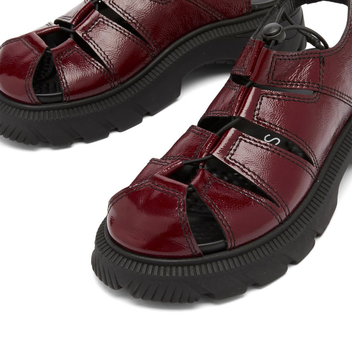 MIISTA Women's Eunice Burgundy Sandal in Red