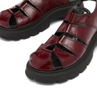 MIISTA Women's Eunice Burgundy Sandal in Red