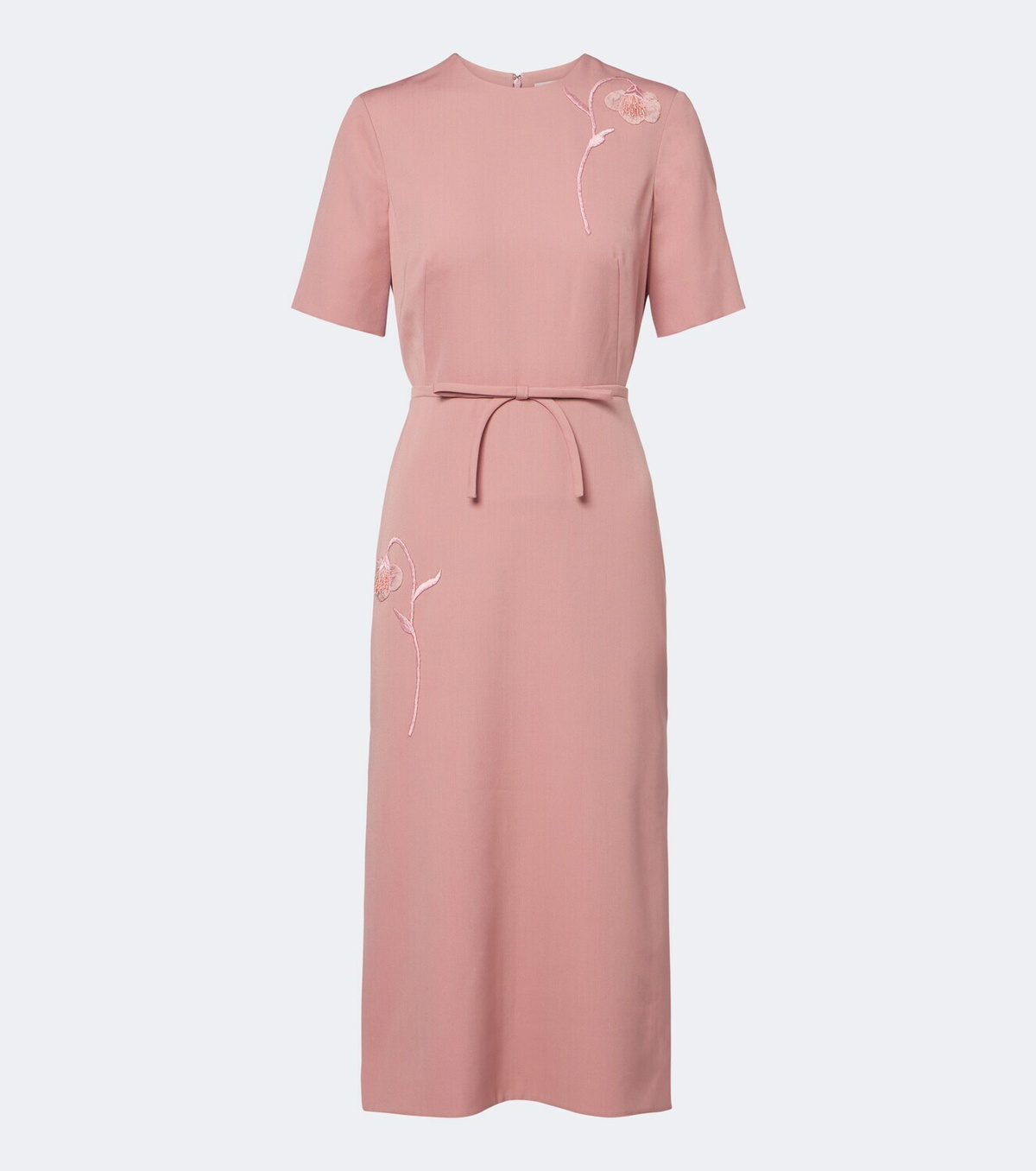 Erdem Embellished embroidered twill midi dress