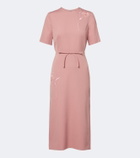 Erdem Embellished embroidered twill midi dress