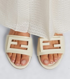 Fendi FF leather slides