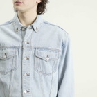 Entire Studios Men's Shrunken Denim Jacket in Old Blue