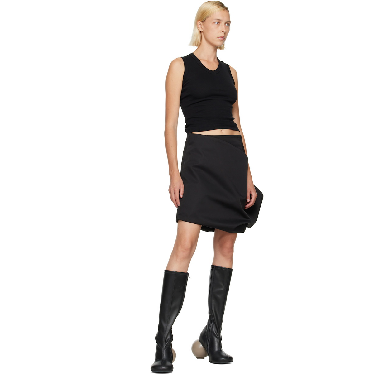 YUME YUME Black & Beige Ball Tall Boots