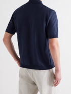 BARENA - Marco Linen Polo Shirt - Blue