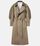 Bottega Veneta Intrecciato leather-trimmed trench coat