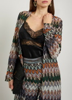 Missoni Chevron Fine-knit Shirt Cardigan Multicoloured