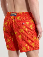 Vilebrequin - Mistral Embroidered Straight-Leg Swim Shorts - Orange