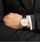 Montblanc - Heritage Chronométrie Twincounter Date Automatic 40mm Stainless Steel and Alligator Watch, Ref. No. 114872 - White