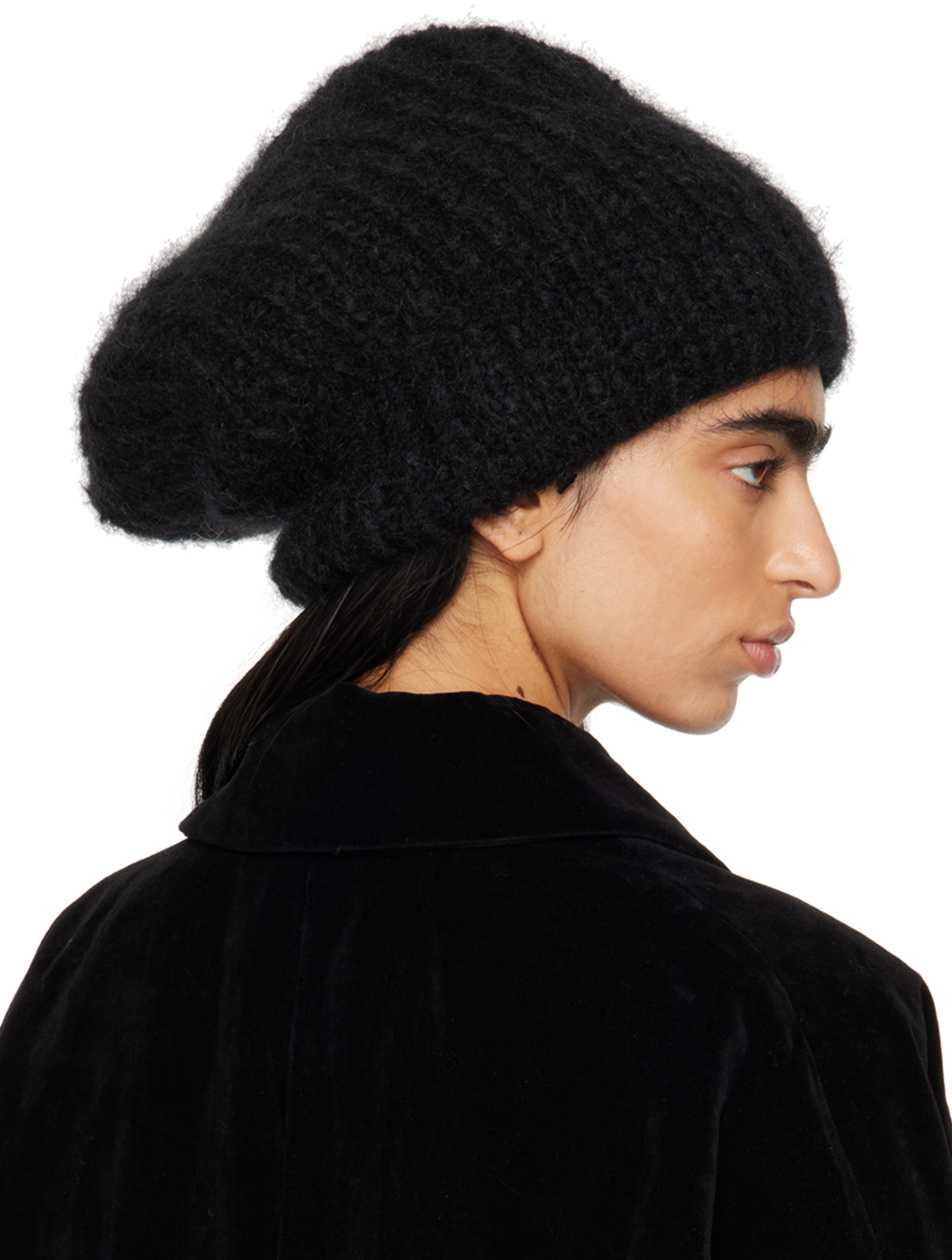 CASEY CASEY Black Mohair Beanie