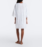 Eres Aigue-Marine embroidered linen minidress