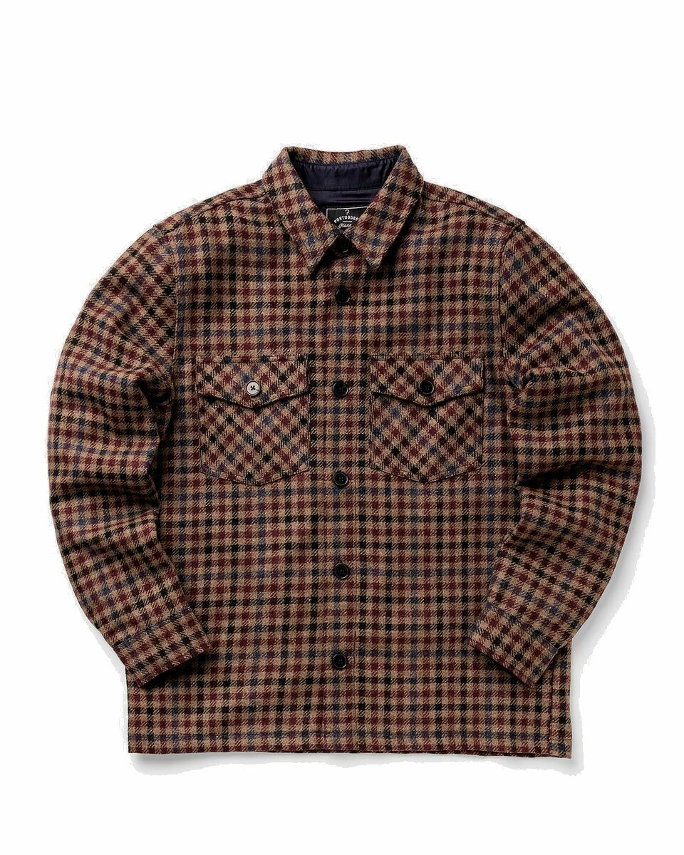 Photo: Portuguese Flannel Wool Modem Overshirt Brown - Mens - Overshirts