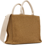 Marni Tan Raffia-Effect Small Tote