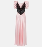 Rodarte Lace-trimmed silk cocktail dress