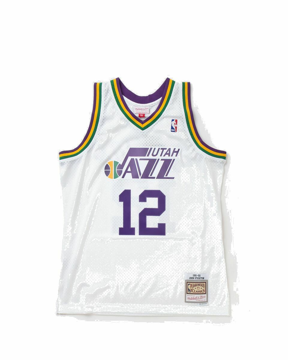 Photo: Mitchell & Ness Nba Swingman Jersey Utah Jazz 1991 92 John Stockton #12 White - Mens - Jerseys