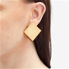 Versace Women's Logo Square Earrings in Gold/Black 