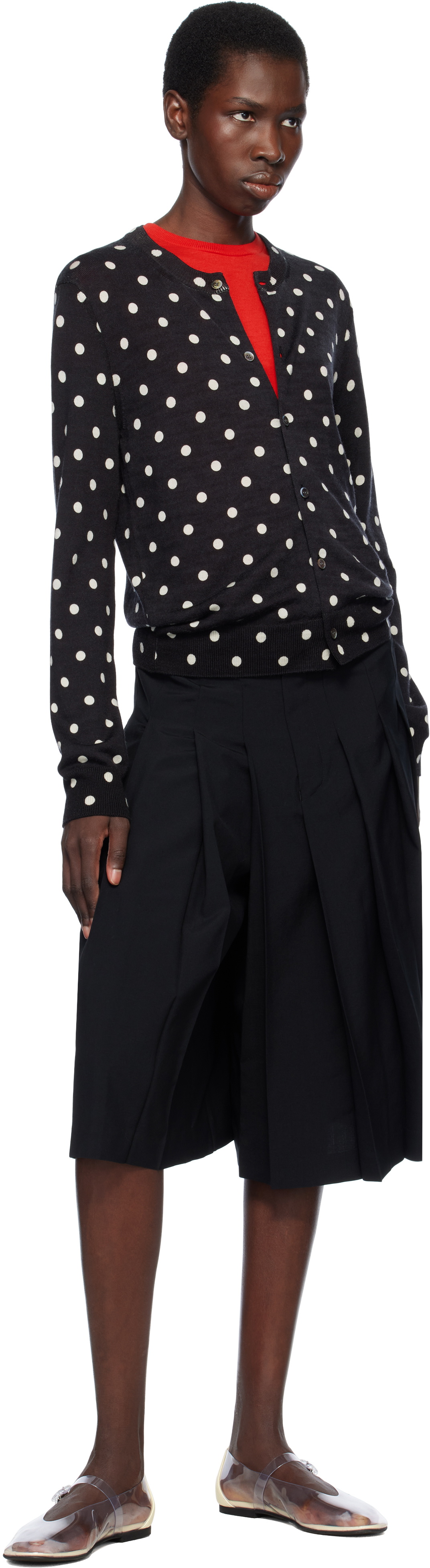 Comme des Garçons Comme des Garçons Black Wool Tropical Shorts