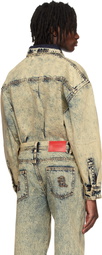 KUSIKOHC Navy & Beige Multi Rivet Denim Shirt