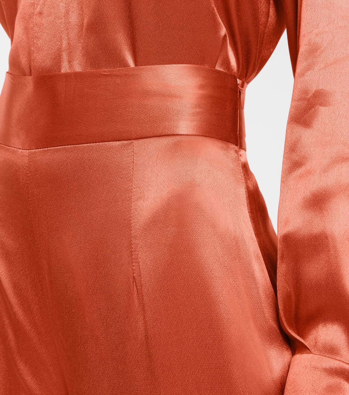 Galvan Lido high-rise wide-leg satin pants