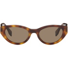 Fendi Brown Lettering Sunglasses