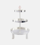 Natalia Criado Embellished silver-plated metal cake stand