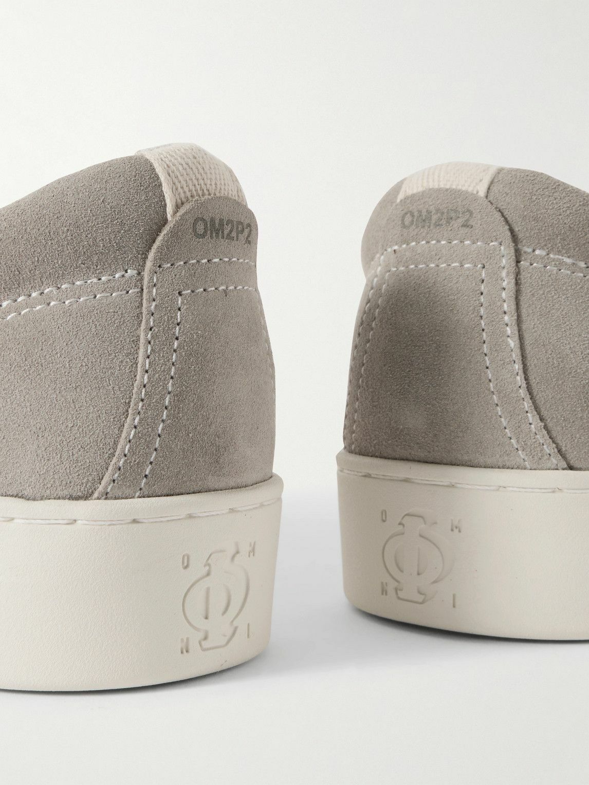 Omni - Lister Canvas-Trimmed Suede Slip-On Sneakers - Gray