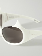 Balenciaga - Gotham Oval-Frame Acetate Sunglasses