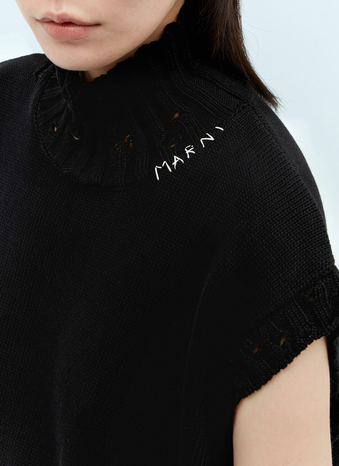 Marni High Neck Cropped Sweater