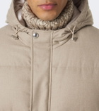 Eleventy Wool, silk, and cashmere puffer jacket