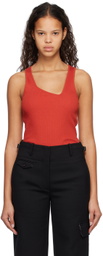 Bianca Saunders Red Asymmetric Tank Top