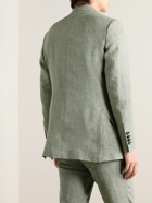 Kingsman - Double-Breasted Linen Suit Jacket - Green