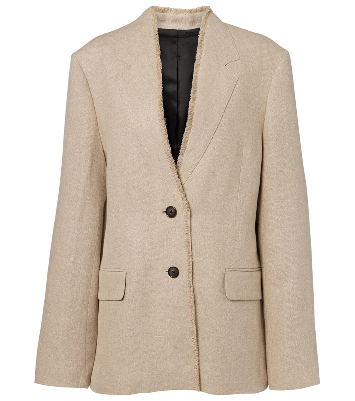 Photo: Toteme Frayed linen blazer